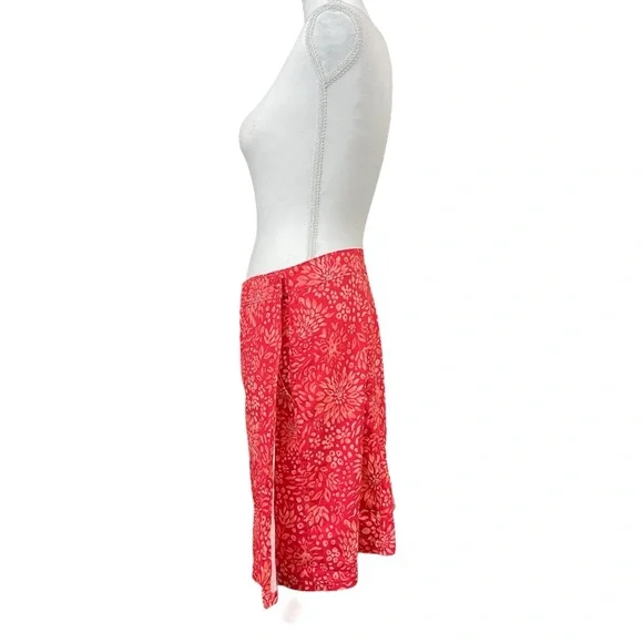 Rip Skirt Hawaii Dahlia Teaberry Wrap Skirt Floral Mini Swim Beach Coverup SMALL - Picture 5 of 6